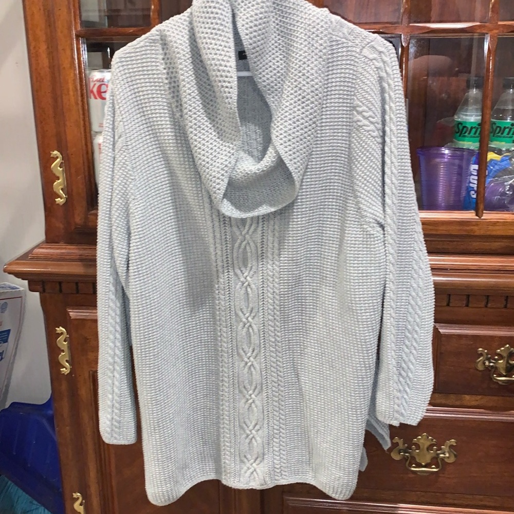 Grey Jeanne Pierre turtle neck sweater.